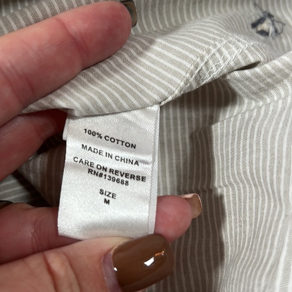 ASTRONOMY Men's Tan Casual Button-Down Short Sleeve Shirt Top Size Medium - Picture 7 of 9